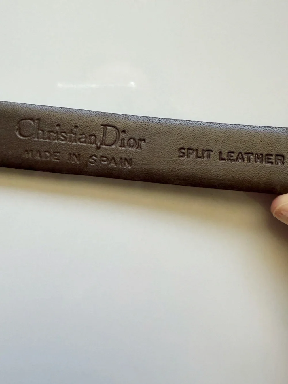 Vintage Christian Dior 1” Leather Belt size 34” 85cm